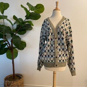 Vintage Sear Men’s 80s Grandpa Cardigan